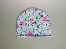 Čiapky, čelenky, klobúky - Lúčne kvety na bielej čiapka, nákrčník alebo set - 15005100_
