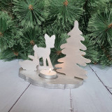 Svietidlá - Vianočný svietnik - Vianoce v lese - 15008628_