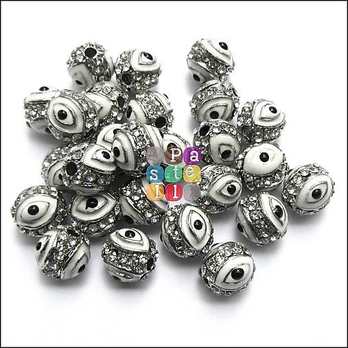 Korálky - (4803) Evil Eye, 8 mm - 1 ks - 15006124_