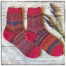 Ponožky, pančuchy, obuv - Ručne pletené dámske vlnené ponožky veľkosť 38/39 - 15007077_