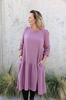 Šaty - Mušelínové šaty svetlo fialové Zoe - 15005811_