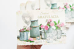 Papier - Srdečná GRATULÁCIA - " vintage universal" - 15008355_