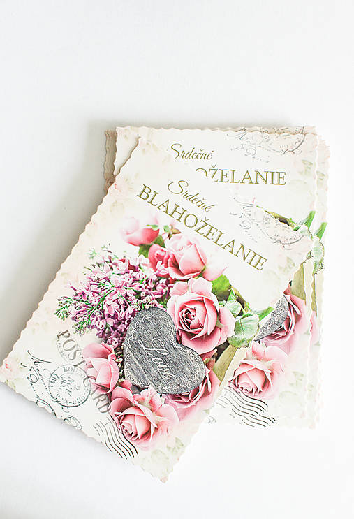 Papier - Srdečné BLAHOŽELANIE - "srdiečko universal " - 15008308_