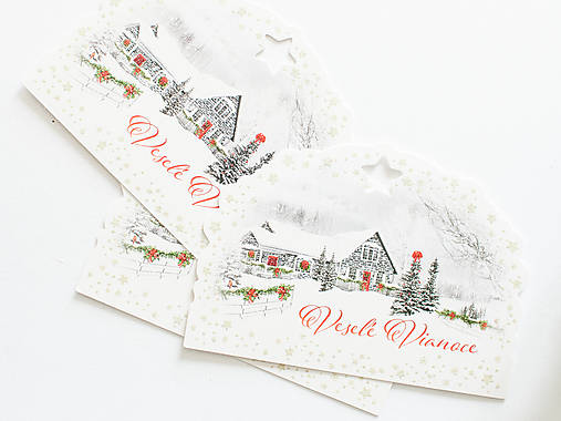 Papier - Pohľadnica Vianočná - Veselé Vianoce - 15008457_