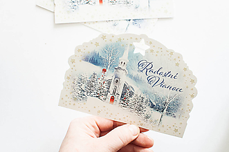 Papier - Pohľadnica Vianočná - Radostné Vianoce - 15008445_