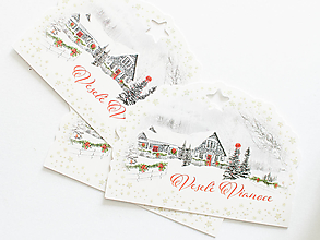 Papier - Pohľadnica Vianočná - Veselé Vianoce - 15008457_