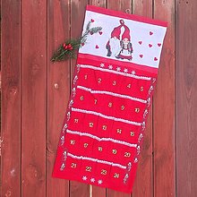 Úžitkový textil - Ľanové vianočné obliečky (Vianočný kalendár) - 15006536_