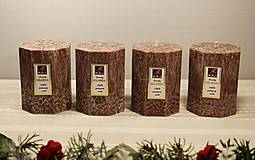 Sviečky - Darčeková sada Adventná - tmavohnedá - 15006523_