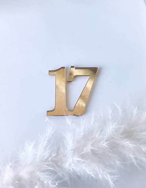 Dekorácie - Akrylový zápich číslo 03 - 15006364_