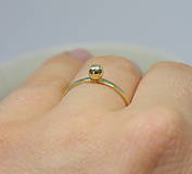 Prstene - Zlatý prsteň gulička - 15005291_