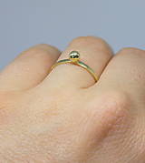 Prstene - Zlatý prsteň gulička - 15005293_