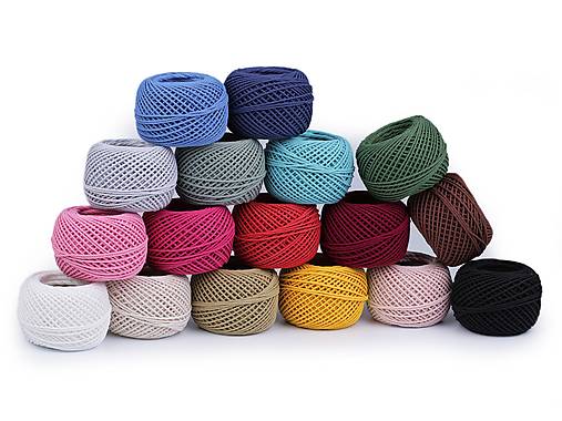 Galantéria - Bavlnená priadza macrame háčkovacia 40 g rozčesávacia - 15005260_