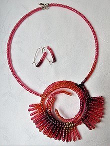 Sady šperkov - Korálková súprava - ružová - 15008954_