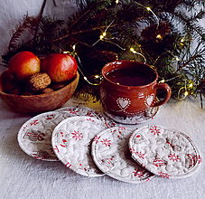 Úžitkový textil - Ručne prešívané vianočné FILKI keksíky - 15009064_