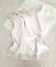 Detský textil - "Tuľkacia" mušelínová deka BOHO white 65x90cm - 15012473_