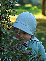 Detské čiapky - Detský úpletový čepček šedý pointoille - 15012915_