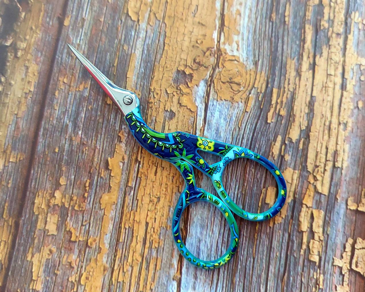 Nožnice bocian farebné 9,5cm