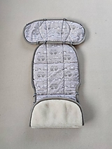 Detský textil - VLNIENKA Podložka do autosedačky Avionaut Maxspace comfort System + 100% Merino TOP SUPER WASH Natural Autíčka - 15011674_