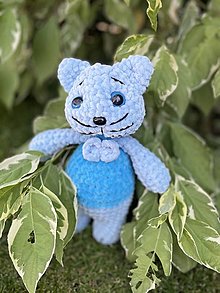 Hračky - Mačka Mia (Modrá) - 15012974_
