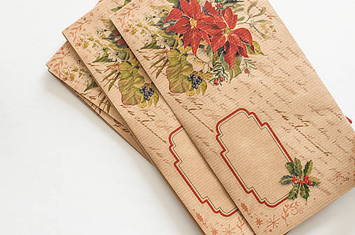 Papier - Obálka " NATUR Ilex & Euphorbia" DL - 15009782_