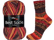 Galantéria - Pletacia priadza Best Socks 100 g (7316 bordó svetlá) - 15011860_
