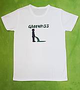 Pánske oblečenie - Tričko "Greenpiss" - 15009942_
