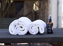 Úžitkový textil - Ľanový uterák (Biela) - 15011353_