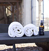 Úžitkový textil - Ľanový uterák (Biela) - 15011354_