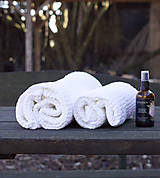 Úžitkový textil - Ľanový uterák (Biela) - 15011355_