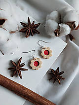 Náušnice - Vianočné náušnice - linecké pečivo - 15014585_