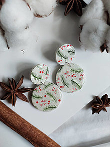 Náušnice - Vianočné náušnice ČEČINA (Visiace (5 cm)) - 15014197_