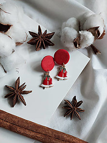 Náušnice - Vianočné náušnice CHRISTMAS CHARMS (Zvončeky) - 15014705_