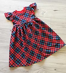 Detské oblečenie - Šaty káro - 15013902_