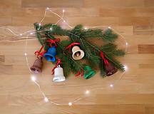 Dekorácie - Vianočné zvonce sada 6 kusov (Modrá) - 15017289_