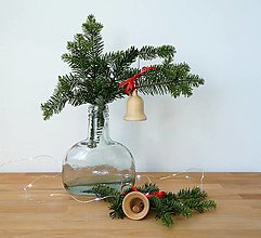 Dekorácie - Vianočný zvonček (Béžová) - 15017182_
