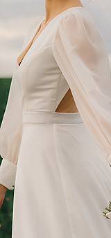 Šaty - Svadobné/Spoločenské šaty s holým chrbátom z kvalitnej látky - 15013376_