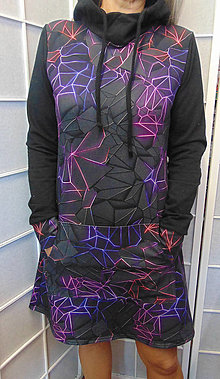 Šaty - Mikinové šaty s kapucí - vzor S - XXXL - 15017571_
