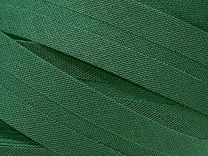 Galantéria - Bavlnený šikmý prúžok šírka 20 mm (1m) - zelená - 15013774_