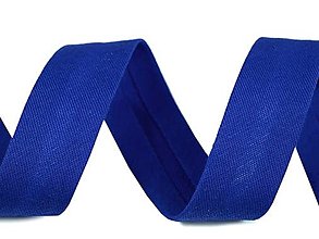 Galantéria - Bavlnený elastický šikmý prúžok šírka 20 mm (1m) - modrá - 15014301_