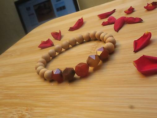 Náramky - Náramek - Jaspis a Santal.dřevo - 15017273_