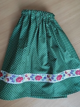 Detské oblečenie - Detská suknička s folklórnou stuhou (zelená) - 15014228_