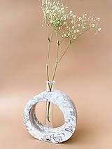 Dekorácie - Oválna váza mramorová - 15015449_