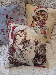 Úžitkový textil - Vianočné mačiatka - 15019618_