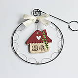 Dekorácie - domček- vianočná dekorácia - 15018555_