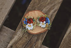 Náušnice -  Kvetinové náušnice folk - 15017804_