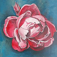 Obrazy - Ruža, 40 x 40 cm, akryl - 15020632_