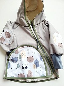 Detské oblečenie - Zimná softshellová bunda "bears" - 15019196_