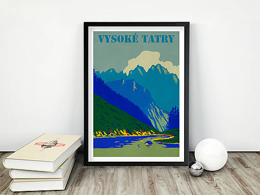  - Vintage plagát Vysoké Tatry (A1 - 594 mm x 841 mm) - 15019049_
