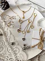 Sady šperkov - Dedičstvo | Cenovo zvýhodnená sada zlatá - retiazkové náušnice a náhrdelník - 15021777_