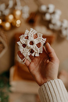 Dekorácie - BOX vianočných ozdôb SNOWFLAKES (7ks) - 15018121_